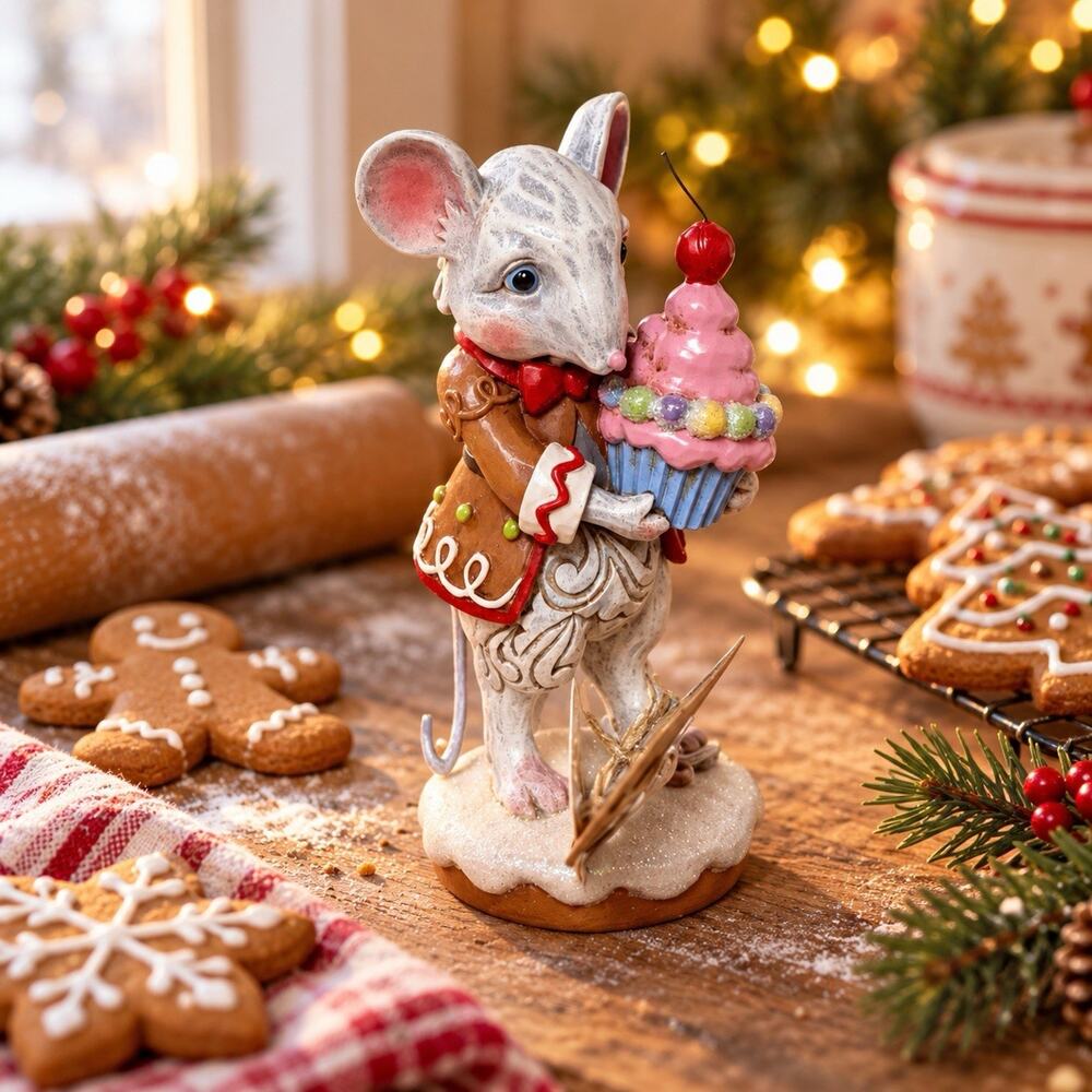 Jim Shore Gingerbread Christmas Mouse Boy Homemade Happiness 6017267 NIB